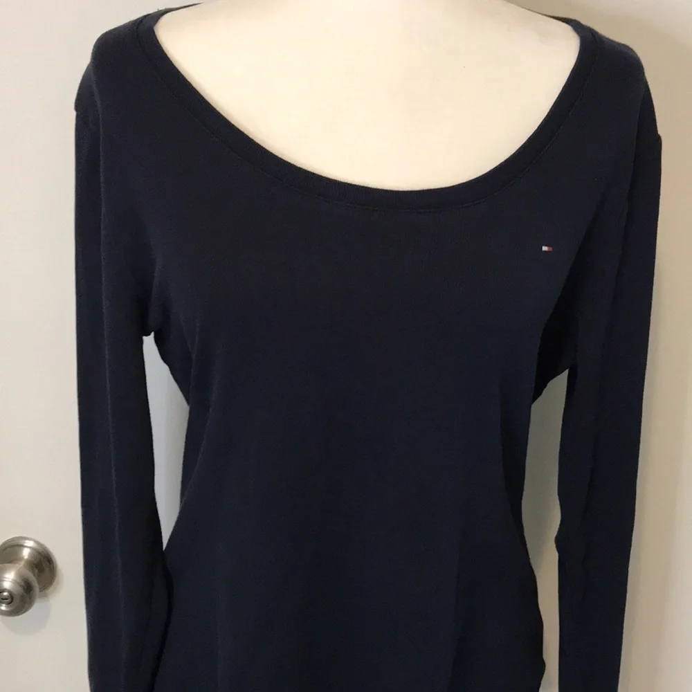 Tommy Hilfiger Navy Blue Long Sleeve Sweater